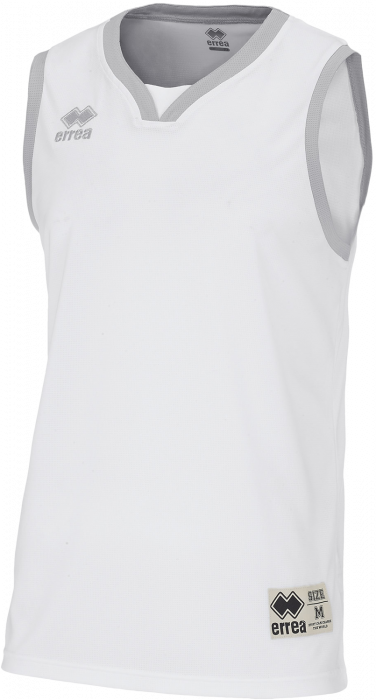 Errea - California Basketball T-Shirt - Bianco & grigio